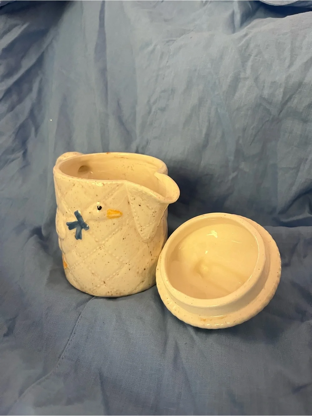 Vintage 1980 Otagiri Quilted Goose Creamer Pitcher